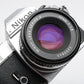 Nikon FG 35mm SLR w/Nikon E 50mm f1.8 lens, new seals, UV, tested, nice!