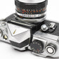 Petri Flex V 35mm SLR Film Camera w/55mm f2 Lens, 1/2 case, Tested