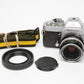 Nikon Nikkormat EL 35mm SLR Chrome Body w/50mm f2 Lens, New seals, Good!