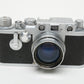 Leica IIIf 35mm rangefinder camera red dial w/5cm f2 Summitar f2 lens, Full CLA