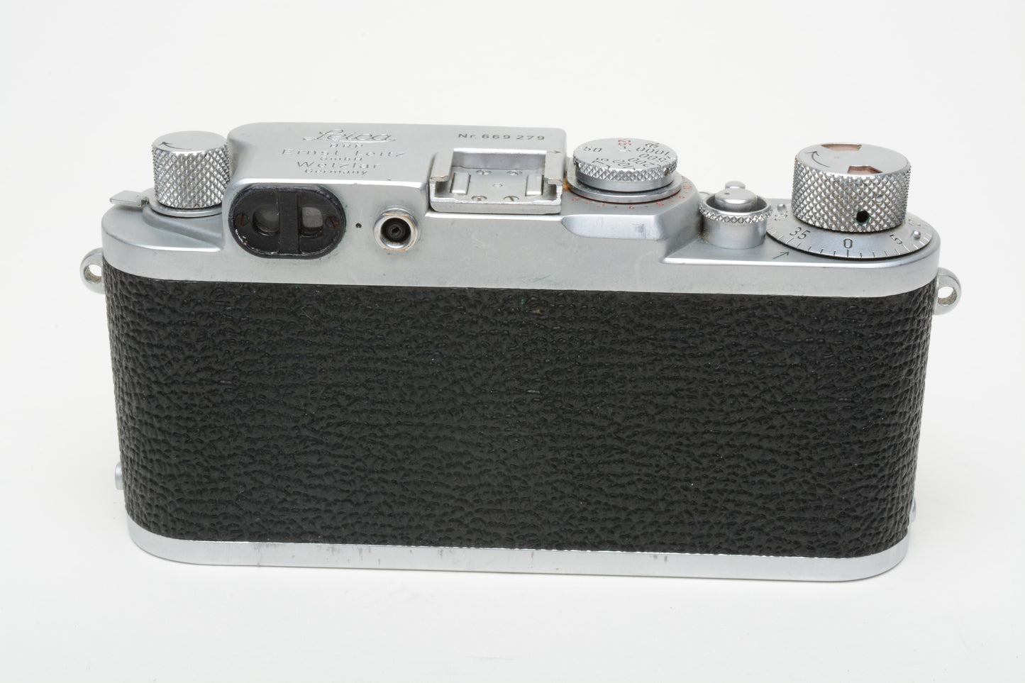 Leica IIIf 35mm rangefinder camera red dial w/5cm f2 Summitar f2 lens, Full CLA