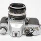 Nikon Nikkormat EL 35mm SLR Chrome Body w/50mm f2 Lens, New seals, Good!