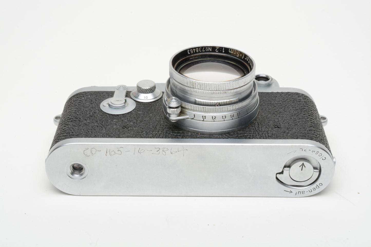 Leica IIIf 35mm rangefinder camera red dial w/5cm f2 Summitar f2 lens, Full CLA