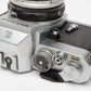 Nikon Nikkormat EL 35mm SLR Chrome Body w/50mm f2 Lens, New seals, Good!