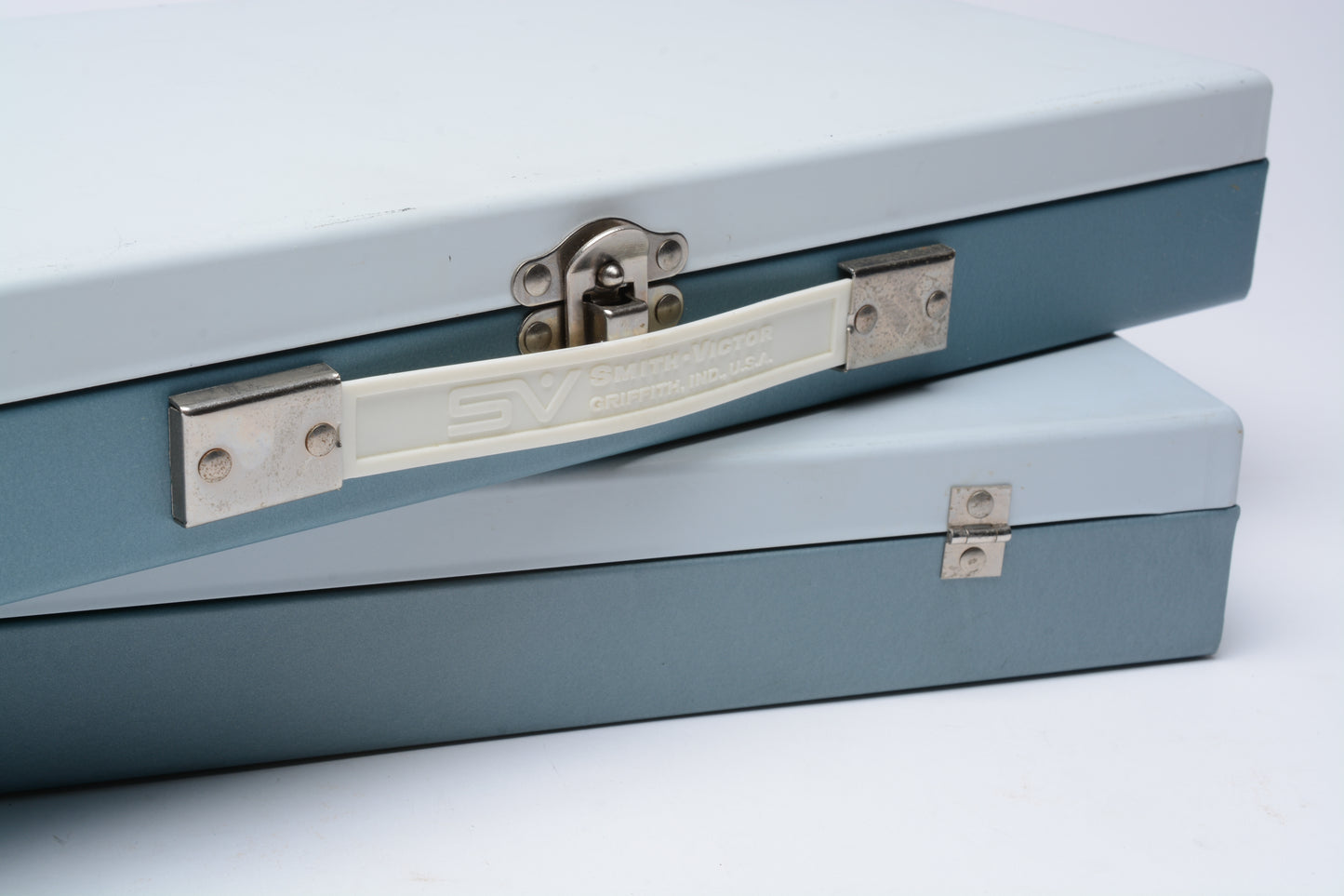 2x Smith Victor Slide Files (SF1) - Each Holds 150 2”x2” 35mm Slides - Blue/White