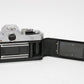 Nikon Nikkormat EL 35mm SLR Chrome Body w/50mm f2 Lens, New seals, Good!