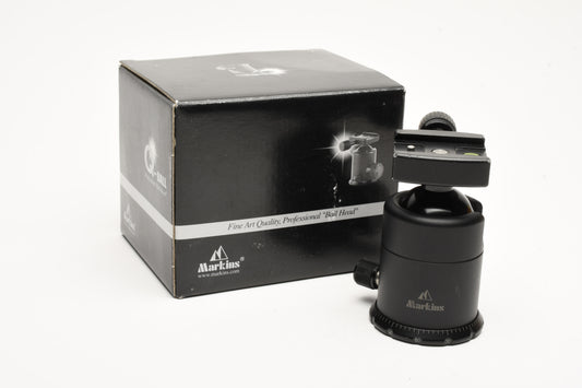 Markins Q-Ball M10-L Ball Head with Knob Release Quickshoe (No QR plate)