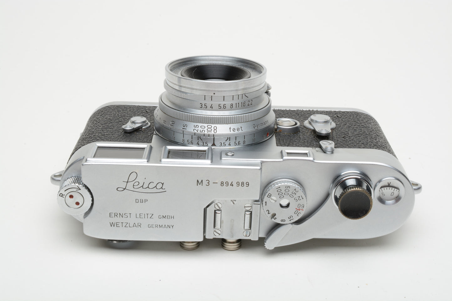 Leica M3 DS Chrome 35mm Rangefinder w/Summaron 3.5cm f3.5 Full CLA, Nice!