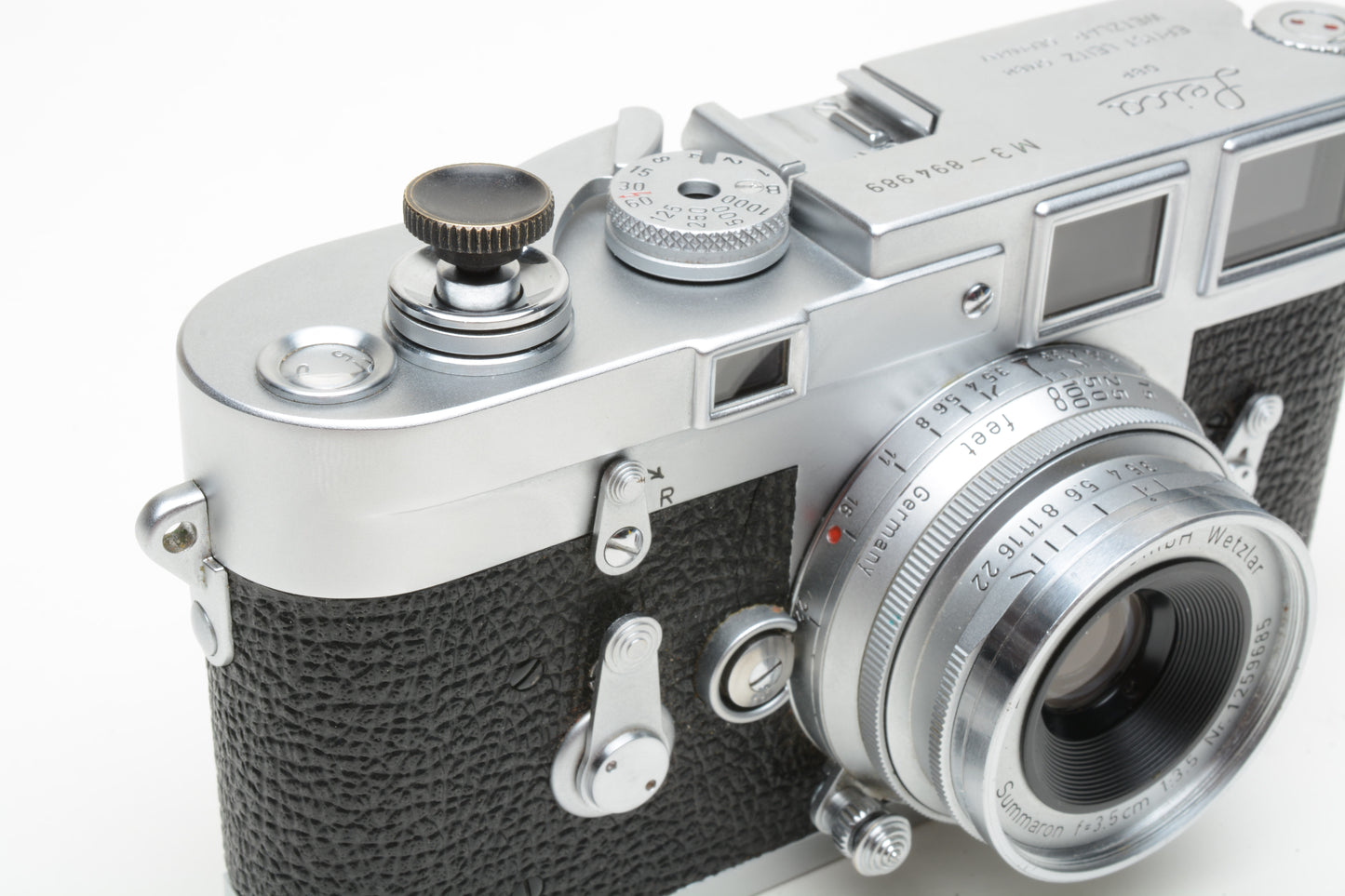 Leica M3 DS Chrome 35mm Rangefinder w/Summaron 3.5cm f3.5 Full CLA, Nice!