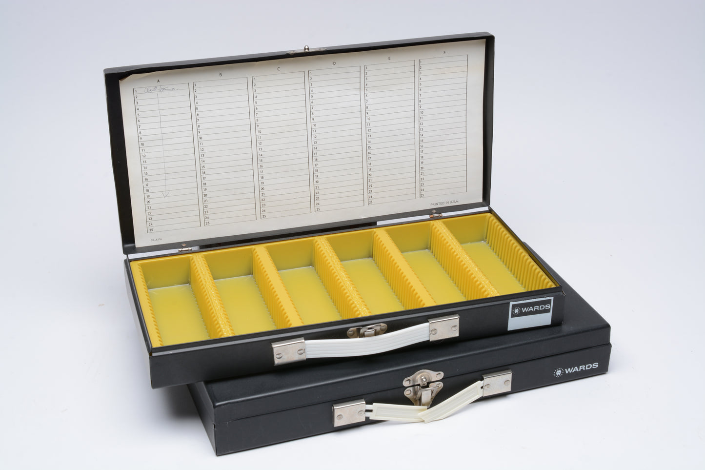 2x Wards Slide Files - Each Holds 150 2”x2” 35mm Slides - Black