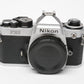 Nikon FE2 35mm SLR Chrome Body Only, Strap, New Seals!