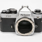 Nikon FE2 35mm SLR Chrome Body Only, Strap, New Seals!