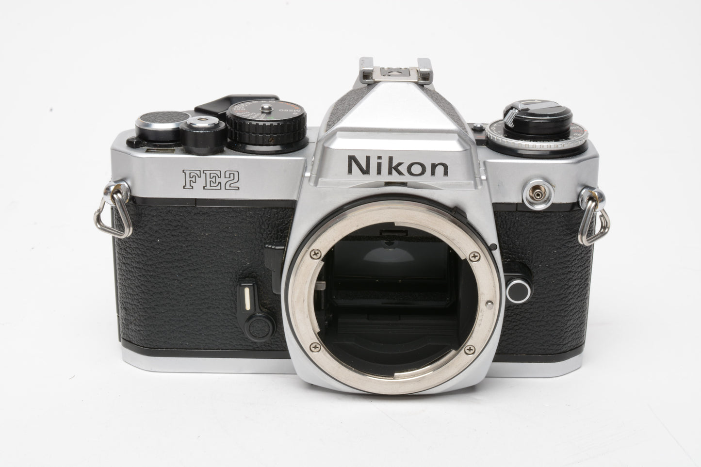 Nikon FE2 35mm SLR Chrome Body Only, Strap, New Seals!