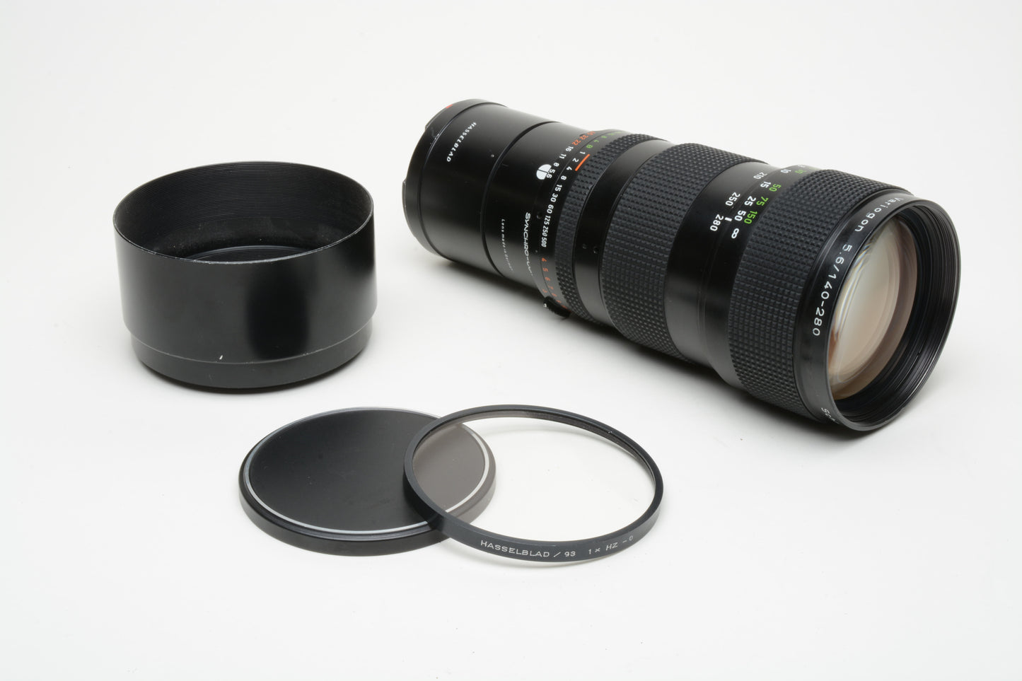 Hasselblad Variogon Schneider F 140-280mm F5.6 Macro Zoom Lens, UV, hood