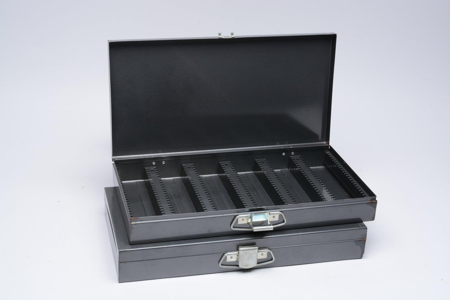 2x Gray Slide Files - Each Holds 150 2”x2” 35mm Slides, Clean