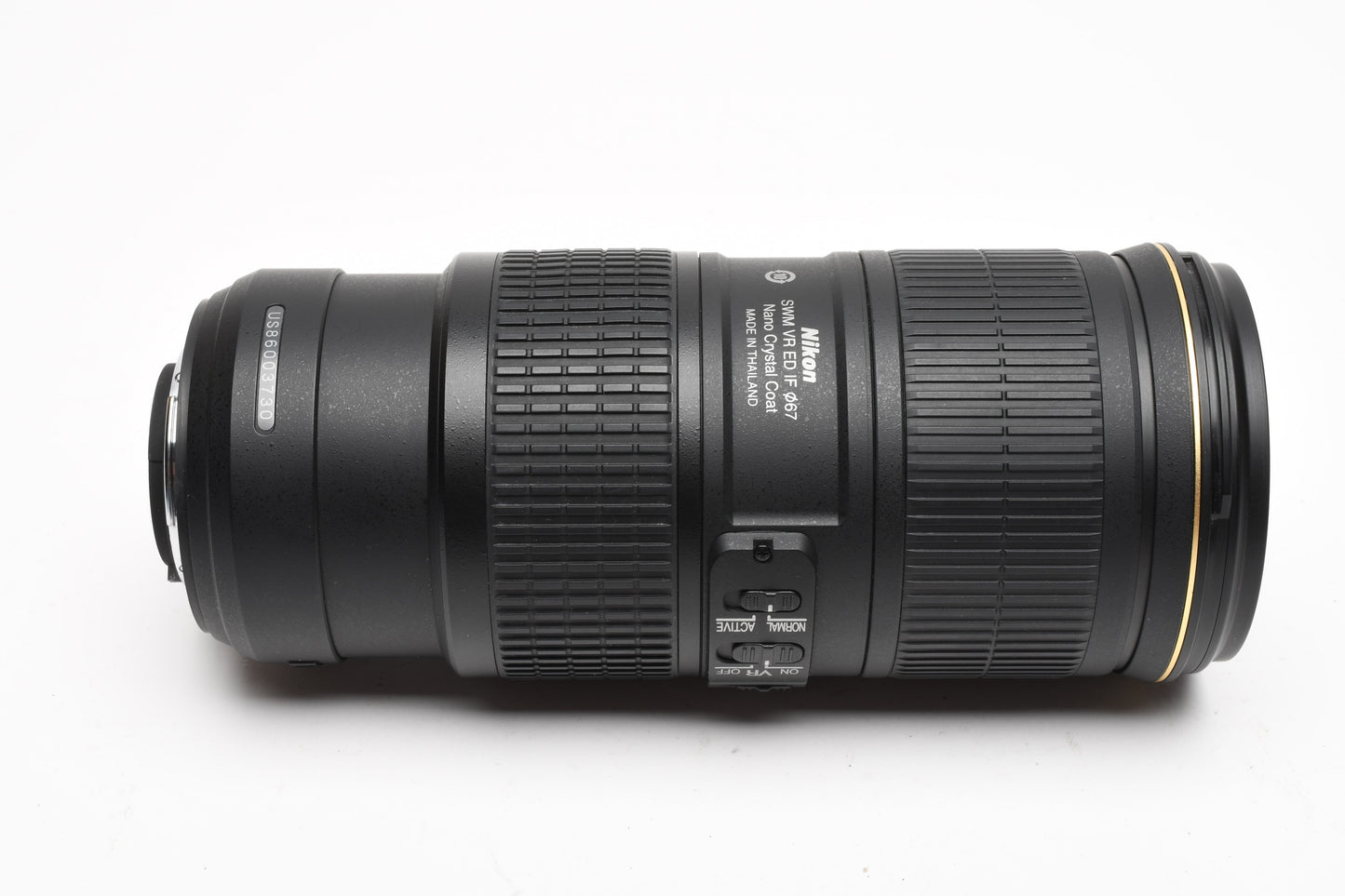 Nikon AFS 70-200mm f4G ED VR zoom lens, hood, case, Box, Mint