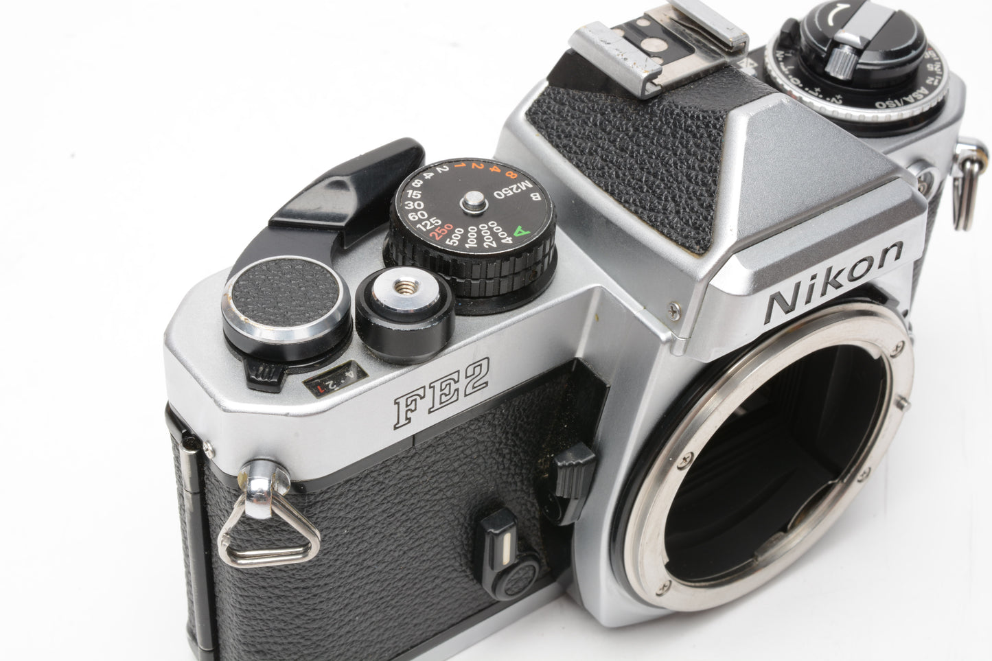 Nikon FE2 35mm SLR Chrome Body Only, Strap, New Seals!