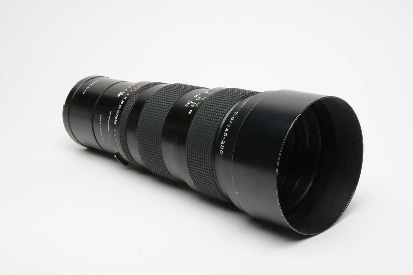 Hasselblad Variogon Schneider F 140-280mm F5.6 Macro Zoom Lens, UV, hood