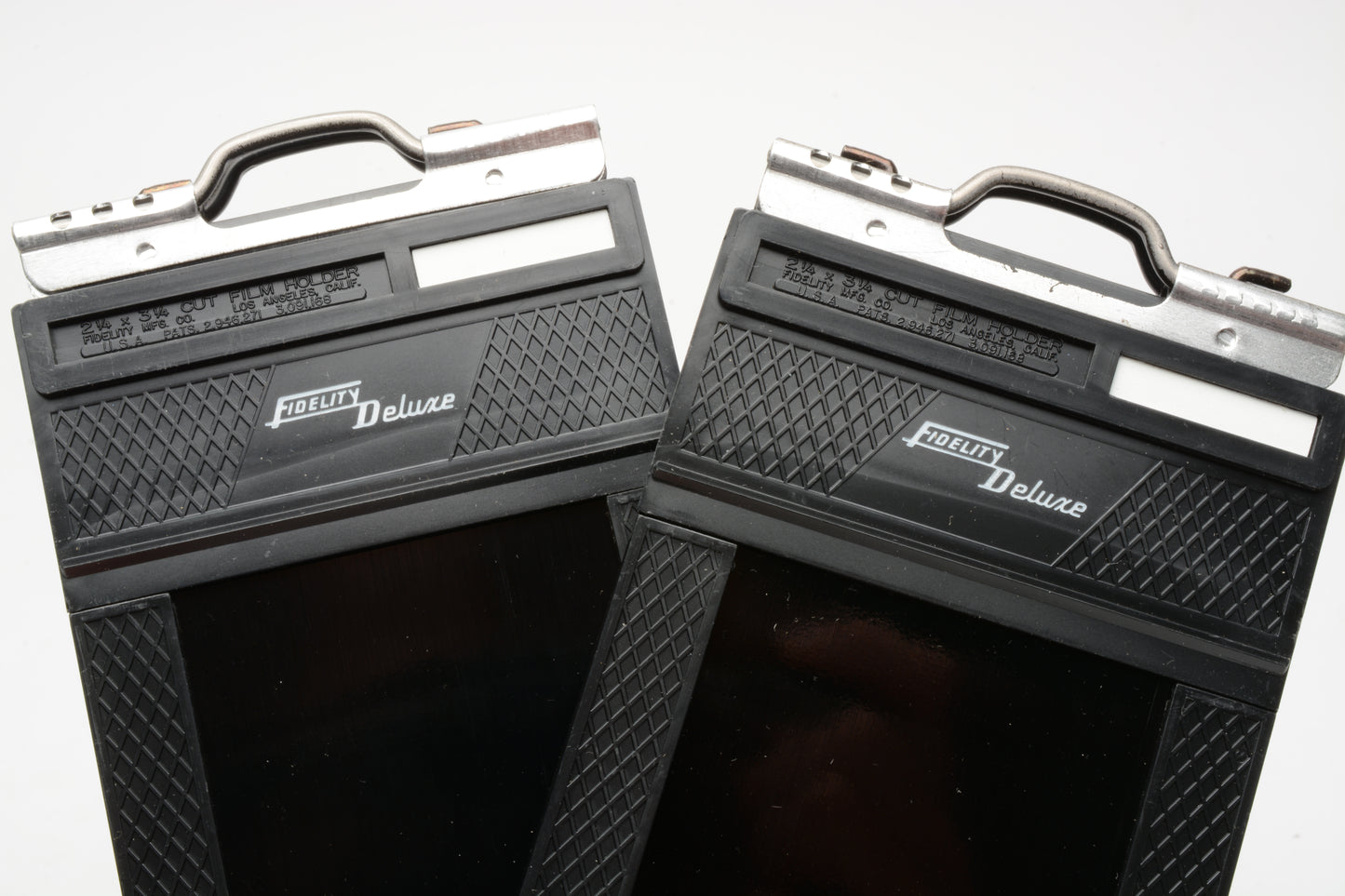 2x Fidelity Deluxe 2 1/4 x 3 1/4 film holders, Brand new - Never Used