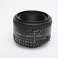 Nikon Nikkor AF 50mm f1.8D Prime lens, caps, cap, UV filter, clean & sharp