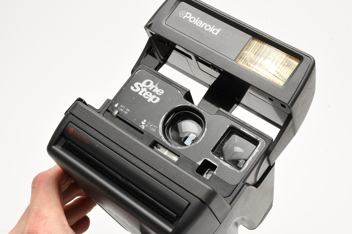 Polaroid 600 OneStep Instant Camera (600 film), tested, clean, w/Strap