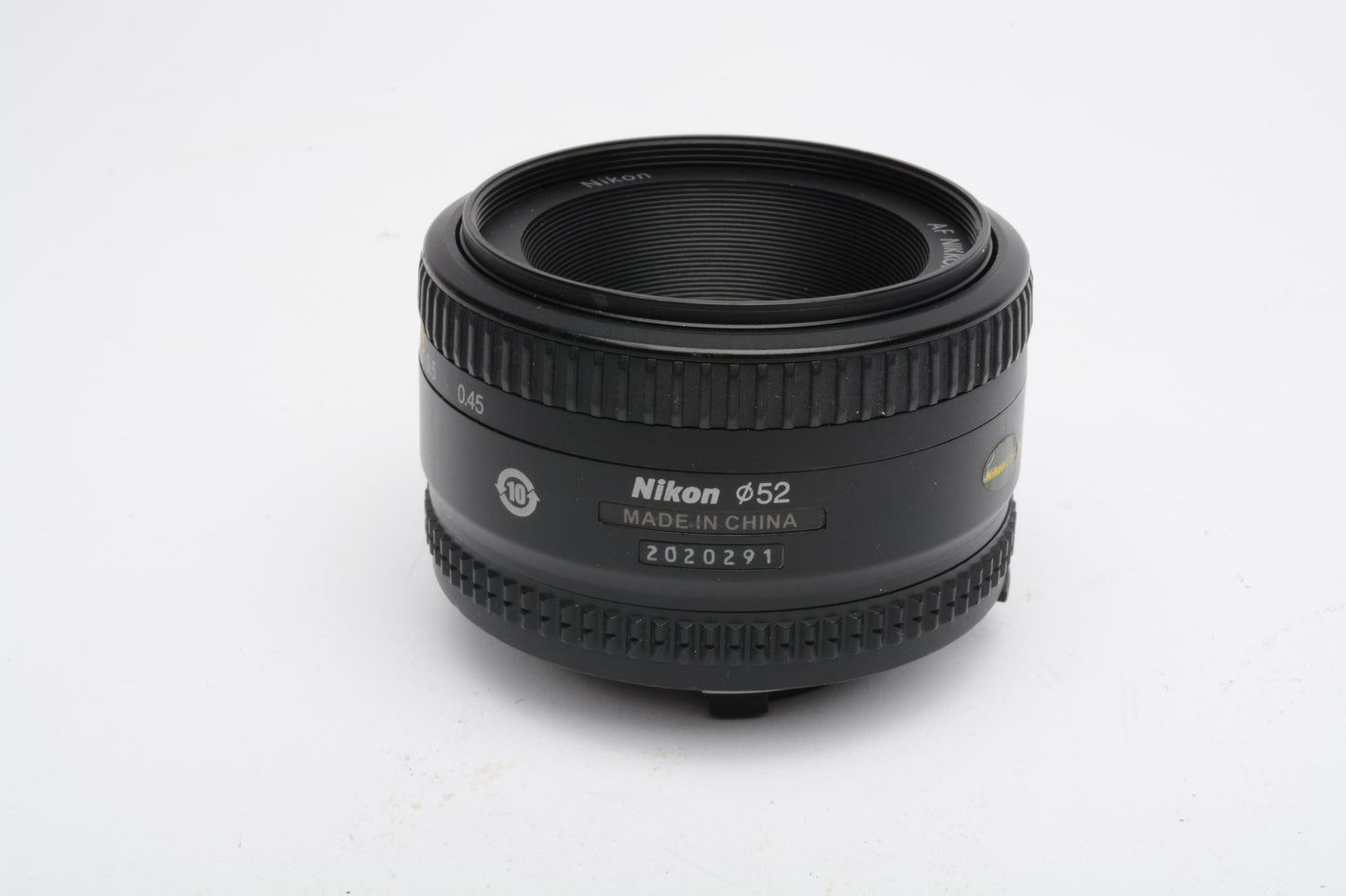 Nikon Nikkor AF 50mm f1.8D Prime lens, caps, cap, UV filter, clean & sharp