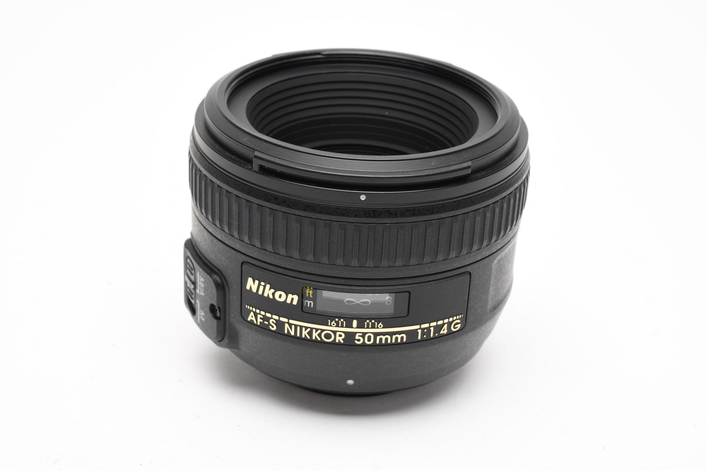 Nikon AFS Nikkor 50mm f1.4G Prime lens, hood, pouch, Box, Mint