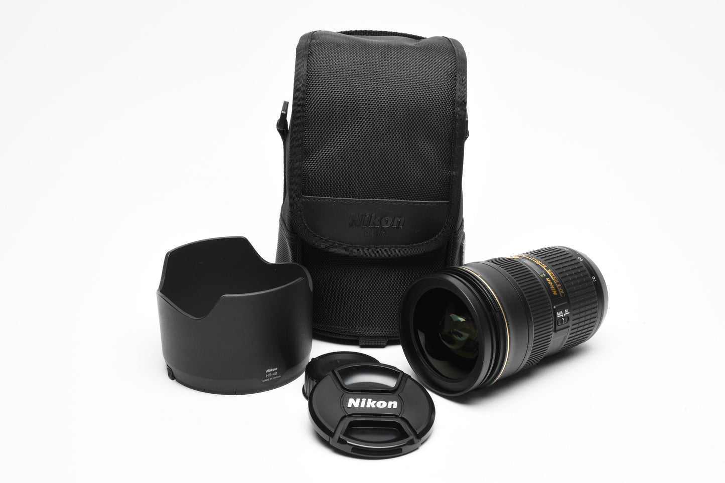 Nikon AFS 24-70mm f2.8G ED SWM Asph. zoom lens, hood, case, Mint-