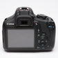 Canon Rebel T7 DSLR w/18-55mm f3.5-5.6 IS II, 2 Batts, Mint-, Only 3417 Acts!