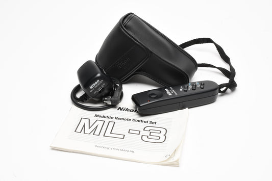 Nikon ML-3 Modulite Remote Set, Transmitter and Receiver, Case, Mint-