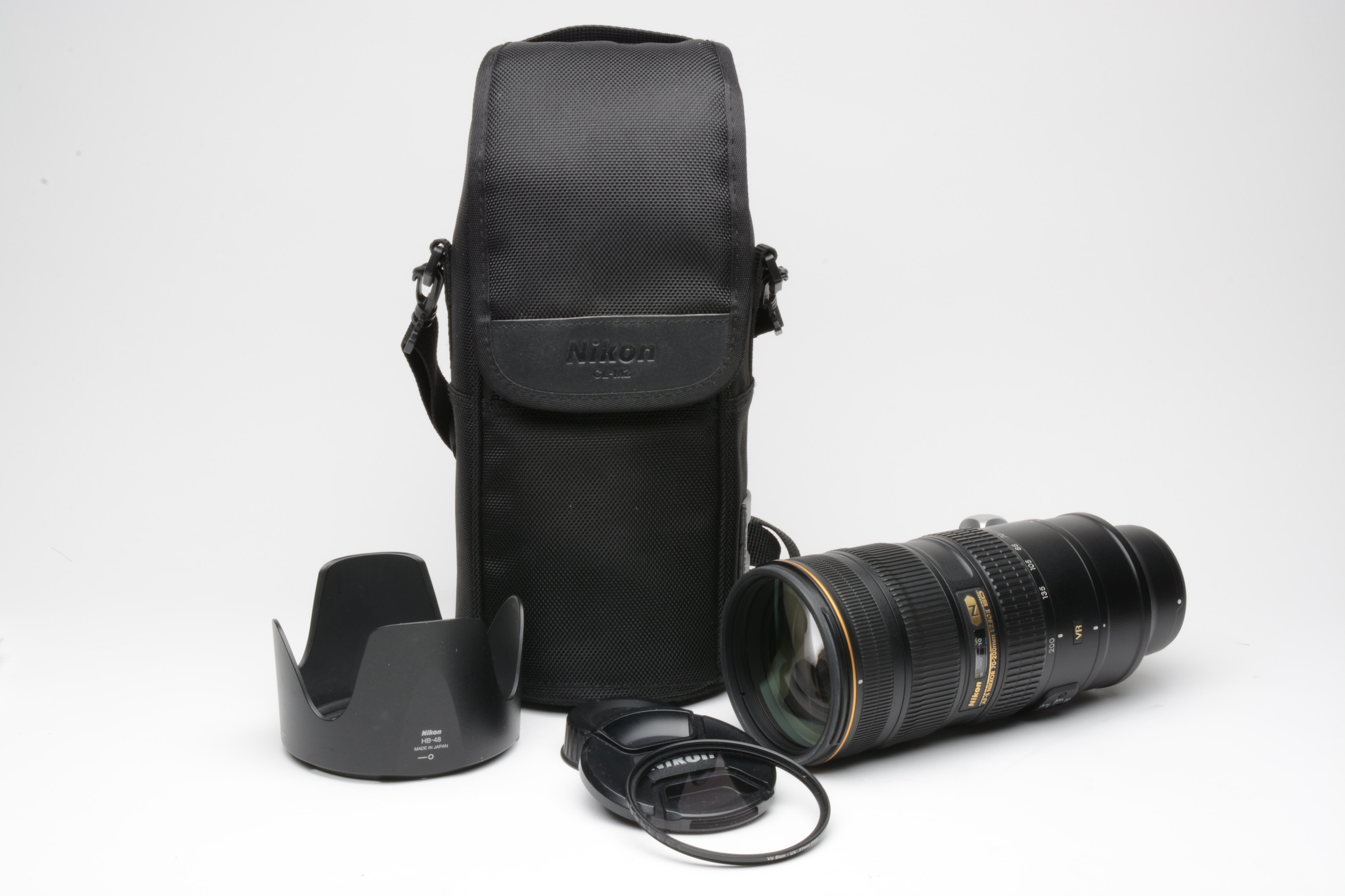 Nikon AF-S Nikkor 70-200mm f2.8G II ED VR zoom lens, hood, caps, case +RRS  Shoe!