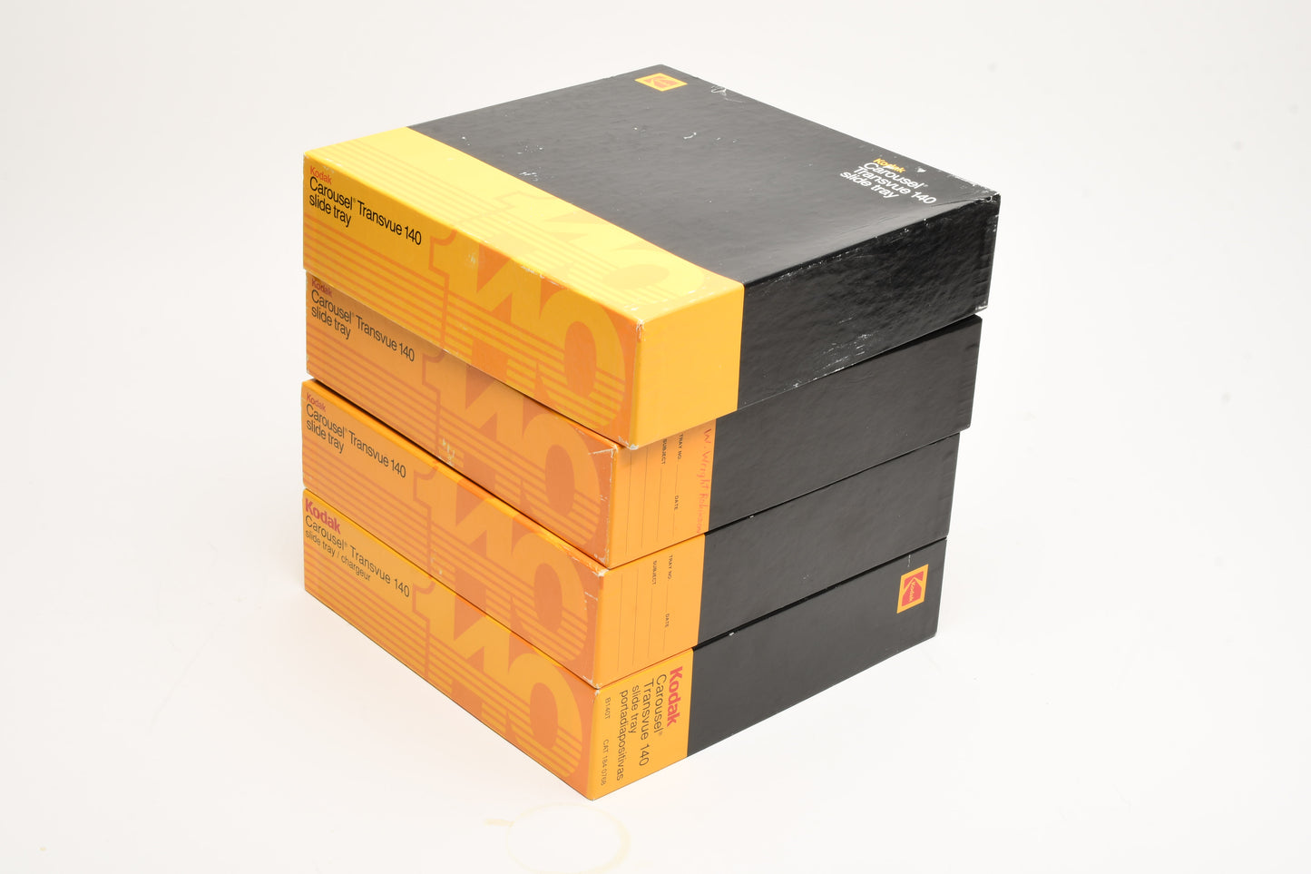 4X Kodak Carousel 140 trays, Nice & clean w/round lids
