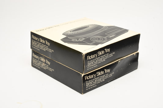 2X Keystone Kodak Carousel 80 trays, Nice & clean w/round lids, Boxed, New