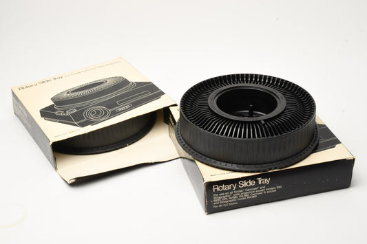 2X Keystone Kodak Carousel 80 trays, Nice & clean w/round lids, Boxed, New