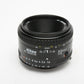 Nikon Nikkor AF 50mm f1.8 Prime lens, caps, cap, UV filter, clean & sharp