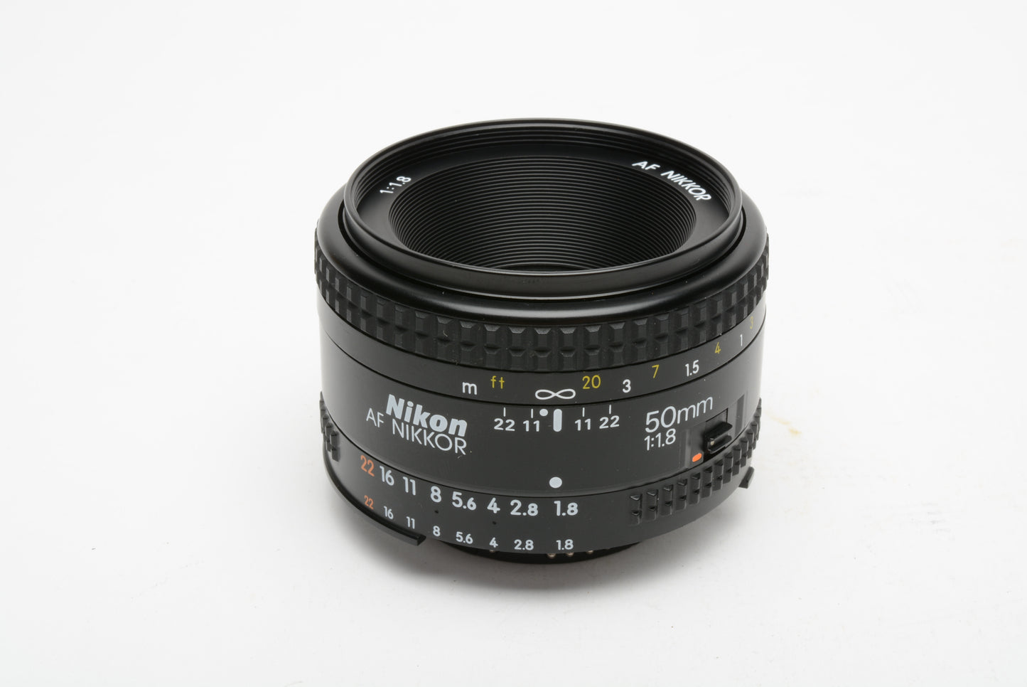 Nikon Nikkor AF 50mm f1.8 Prime lens, caps, cap, UV filter, clean & sharp