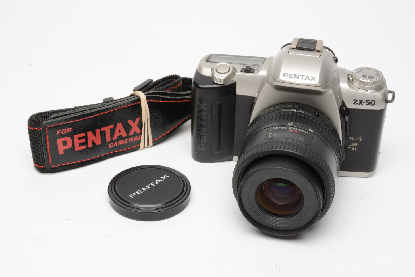 Pentax ZX-50 QD w/AF 35-80mm 35mm SLR, Clean, tested, works great!