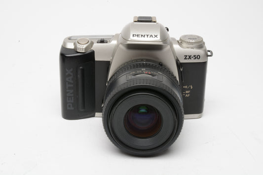 Pentax ZX-50 QD w/AF 35-80mm 35mm SLR, Clean, tested, works great!