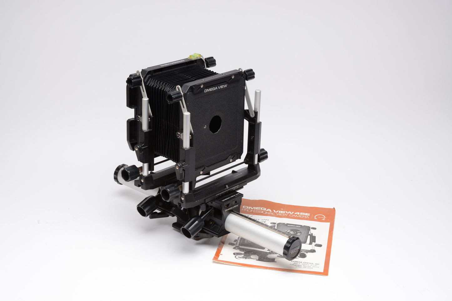 Omega View 45E 4x5 Monorail View Camera w/case+lens board