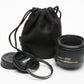 Nikon AF-S Nikkor 50mm f1.4G Lens, caps, pouch, UV filter, clean & sharp!