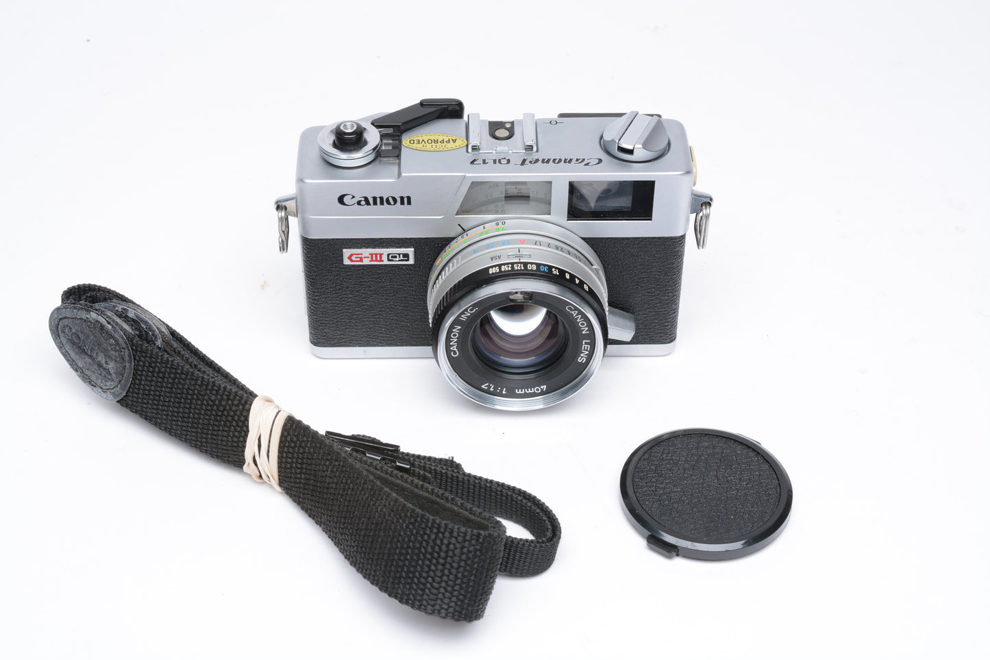 Canon Canonet QL17 GIII Rangefinder Camera w/40mm 1.7 Lens, New seals, Tested
