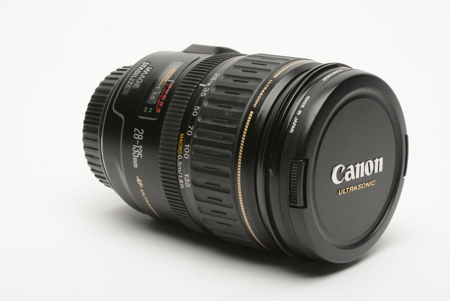 Canon EF 28-135mm f3.5-5.6 IS zoom lens, caps + UV filter, clean!