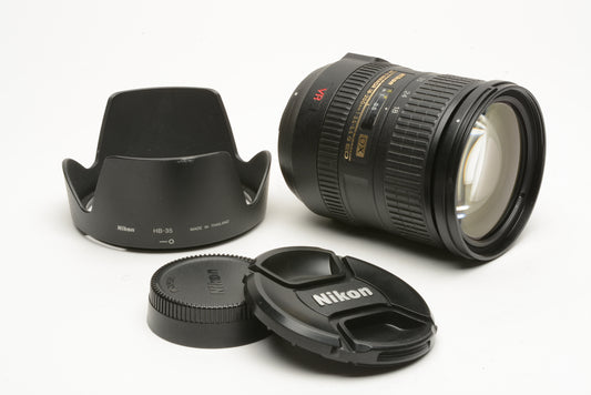 Nikon AF-S Nikkor 18-200mm f/3.5-5.6 G ED DX VR w/Hood+Caps, Clean