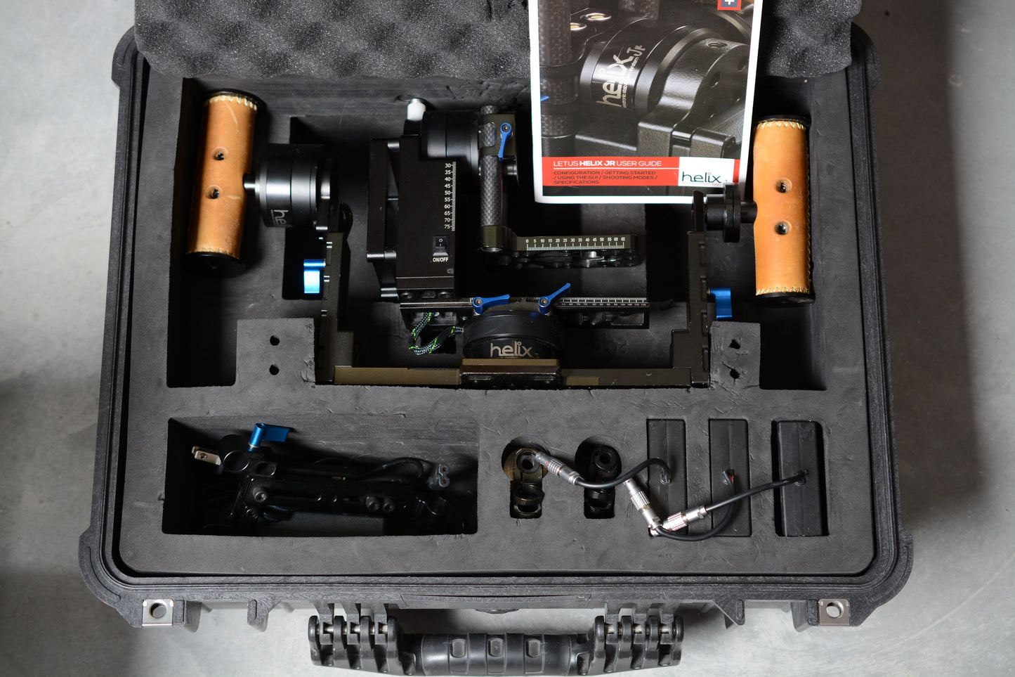 Letus Helix Jr. 3-Axis Electronic Gimbal Stabilizer Kit, Pelican 1550 Case, Great!