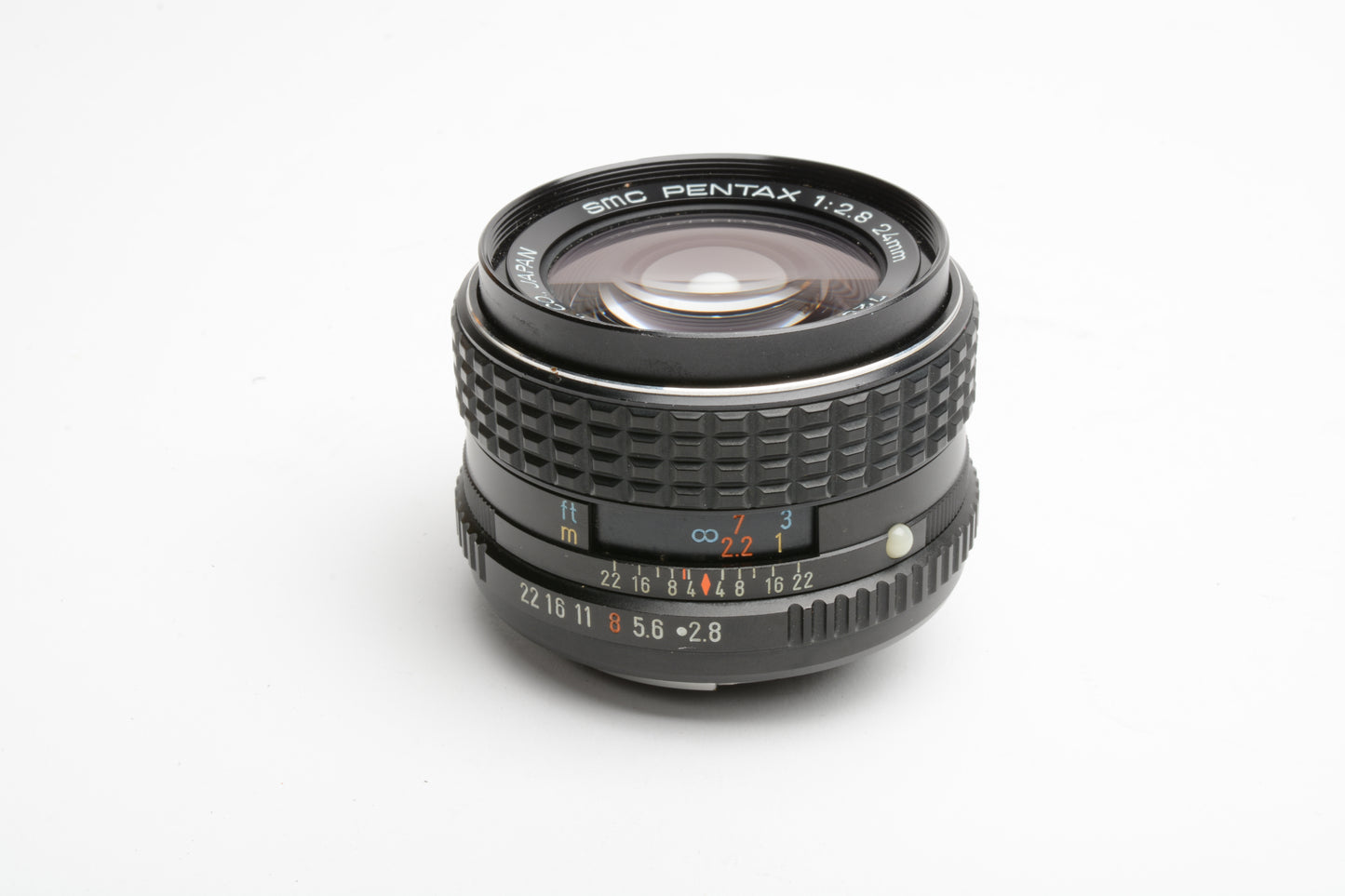 Pentax-M SMC 24mm f2.8 wide lens PK Mount w/Caps+Case