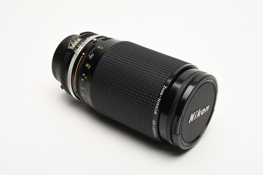 Nikon Nikkor 35-200mm f3.5-4.5 AI-S zoom lens w/Macro + L37c, clean & sharp