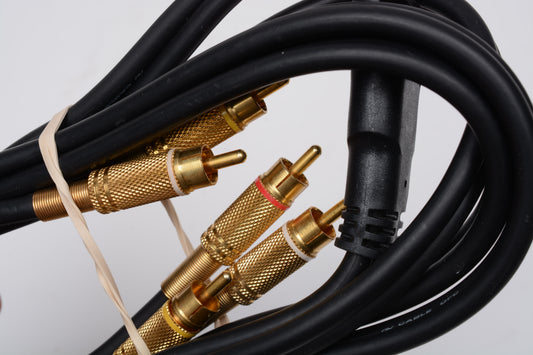 OFC Gold tipped AV cable (2x3), very clean, ~60" long