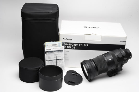 Sigma 150-600mm f5-6.3 DG DN OS Sports Sony E-Mount Mint Boxed USA