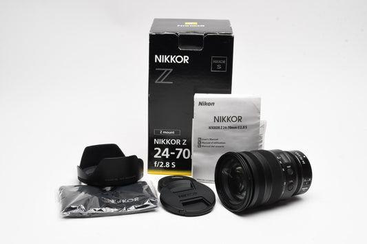 Nikon Nikkor Z 24-70mm f2.8S Lens, Mint, Boxed, USA