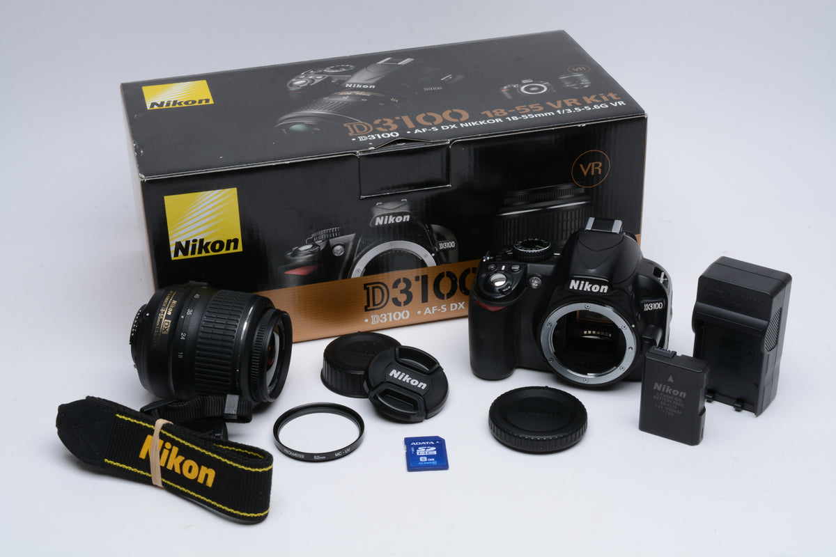Nikon D3100 DSLR w/ AF-S Nikkor 18-55mm f3.5-5.6G VR Boxed Kit
